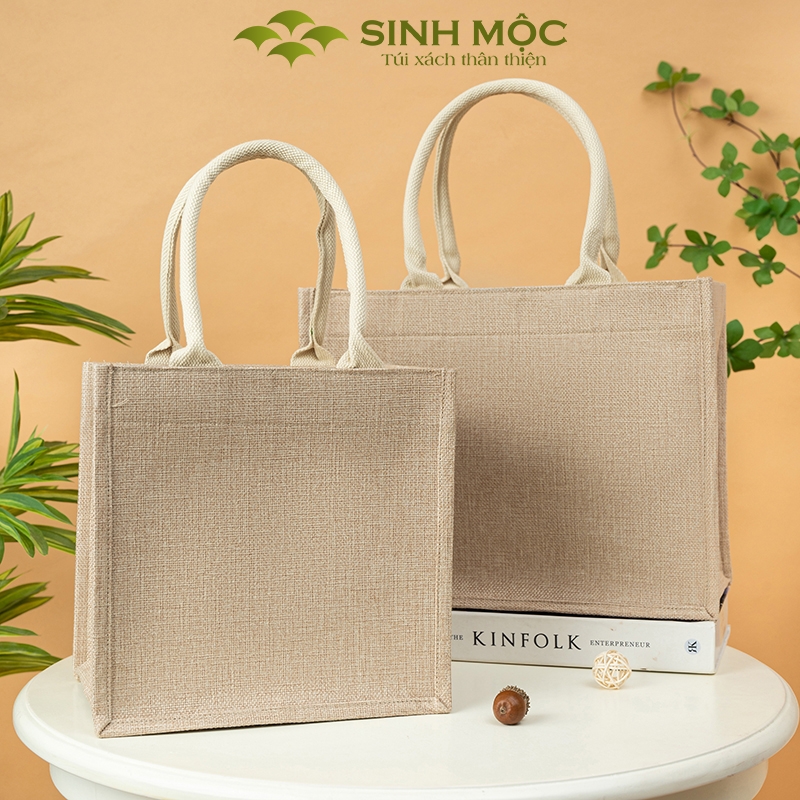 Túi cói, túi vải đay, túi xách, túi vải bố, túi đi biển - M3301 (Đay linen)
