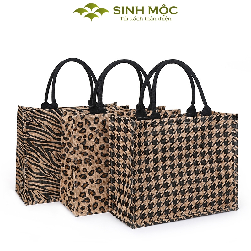 Túi đay cỡ lớn, túi đay to, túi đi làm, túi đựng đồ, Sinh Mộc - M3608
