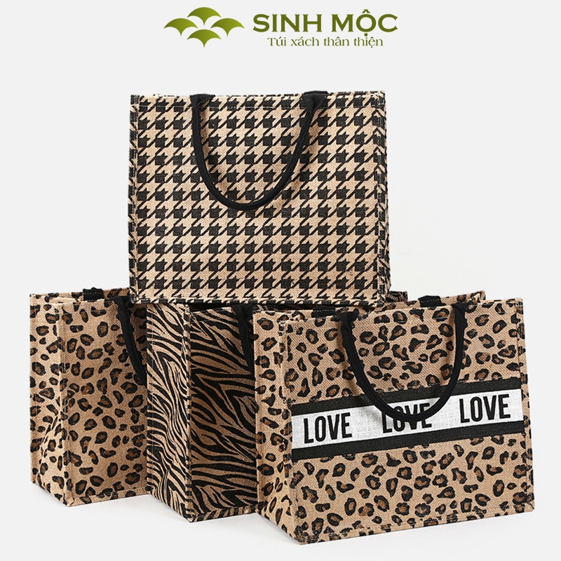 Túi đay cỡ lớn, túi đay to, túi đi làm, túi đựng đồ, Sinh Mộc - M3608
