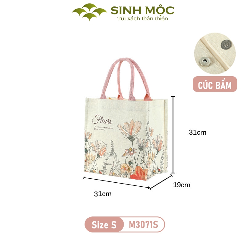 Túi xách, túi canvas, túi đi biển, túi du lịch - M3071 (Hoa cúc)