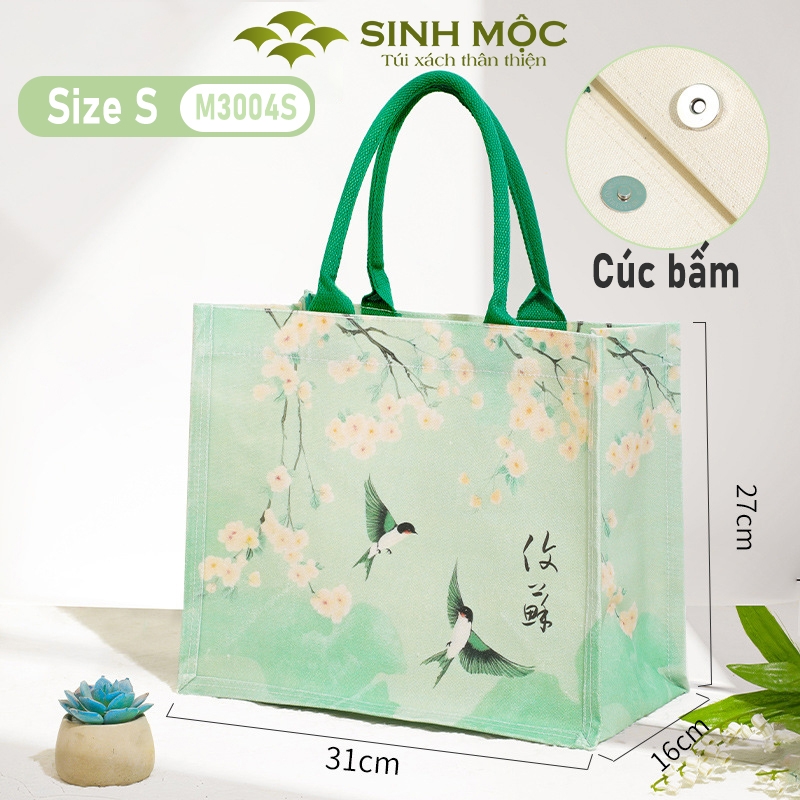 Túi xách nữ túi canvas chim én hoa đào thời trang chống nước – M3004