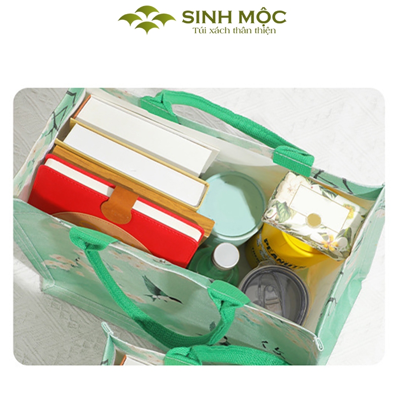 Túi xách nữ túi canvas chim én hoa đào thời trang chống nước – M3004