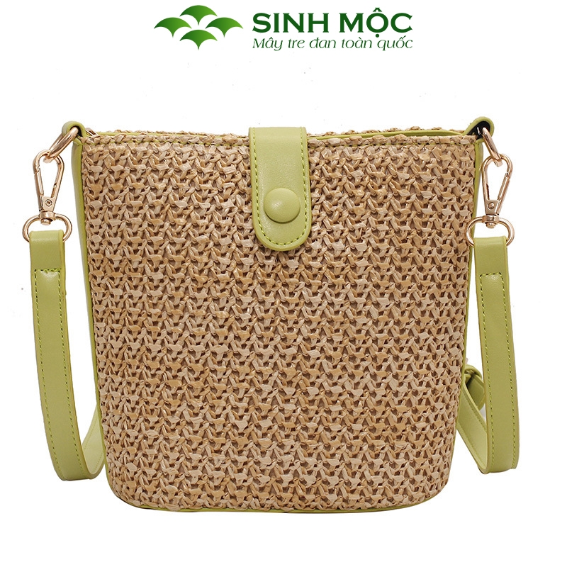 Túi cói đeo chéo, túi vintage, túi xách nữ đi biển Sinh Mộc - M3813