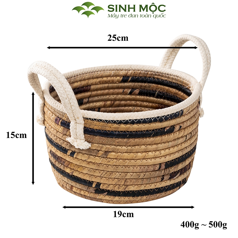 {Xuất khẩu} Giỏ lục bình đựng đồ, decor bàn làm việc, giỏ lục bình trồng cây - M1003