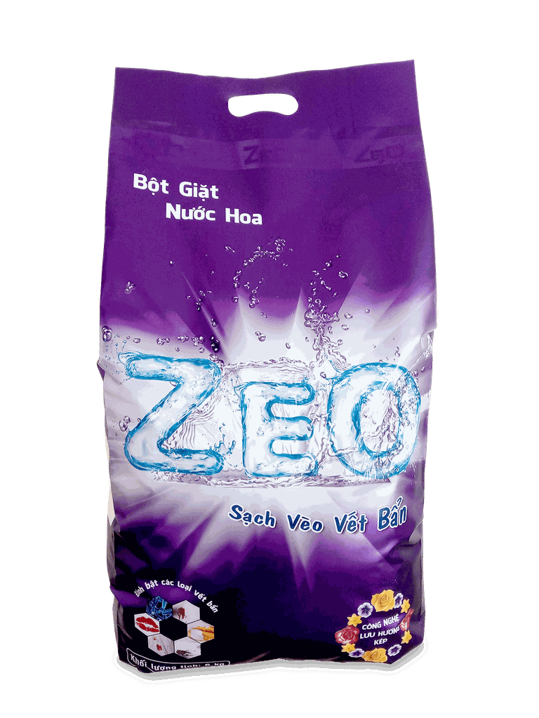Bột giặt ZeO nước hoa 6Kg - Tím than