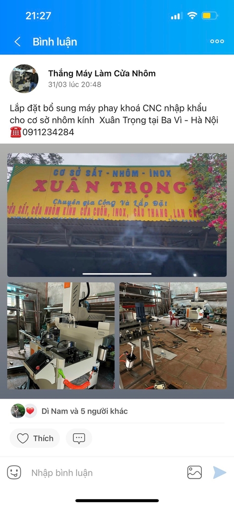 LẮP THÊM KHÓA CNC( ANH TRỌNG-BA VÌ)