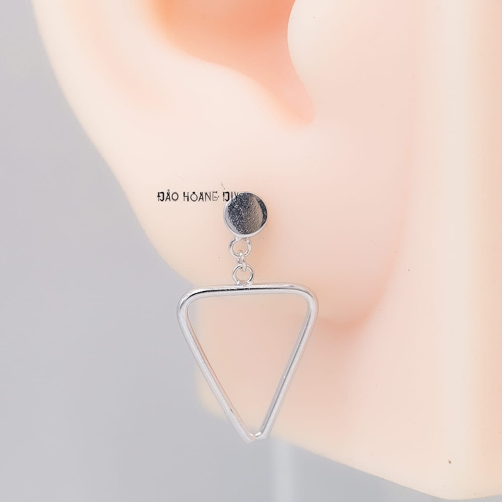 Khuyên Tai Bạc Nữ S925 Thiết Kế Theo Kiểu Hình Học H2410240049