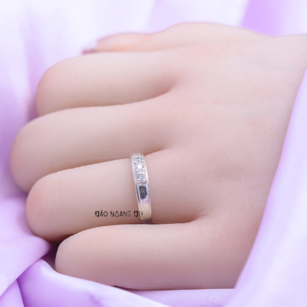 Nhẫn Bạc Cặp Đôi Nam Nữ Đính Đá N2408300025
