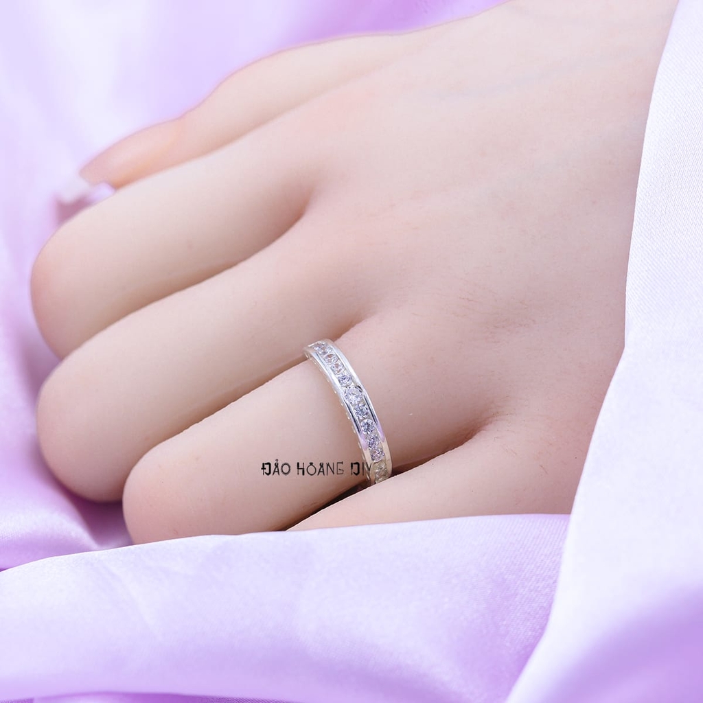 Nhẫn Bạc Nữ Trơn Thiết Kế Đính Đá N2408260052