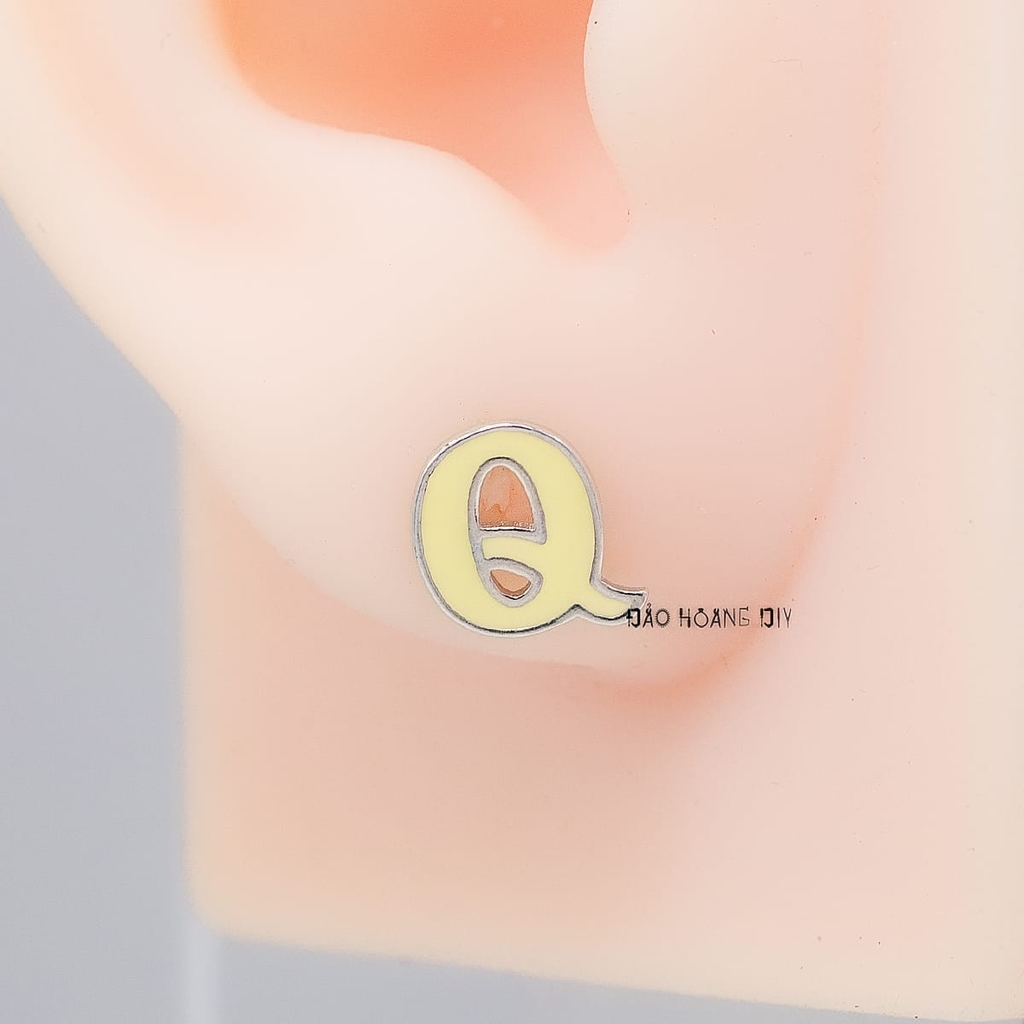 Bông Tai Bạc Nữ S925 Kiểu Nụ Chữ Cái Mang Phong Cách Riêng H2410220084