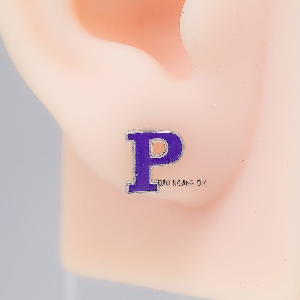 Bông Tai Bạc Nữ S925 Kiểu Nụ Chữ Cái Mang Phong Cách Riêng H2410220083