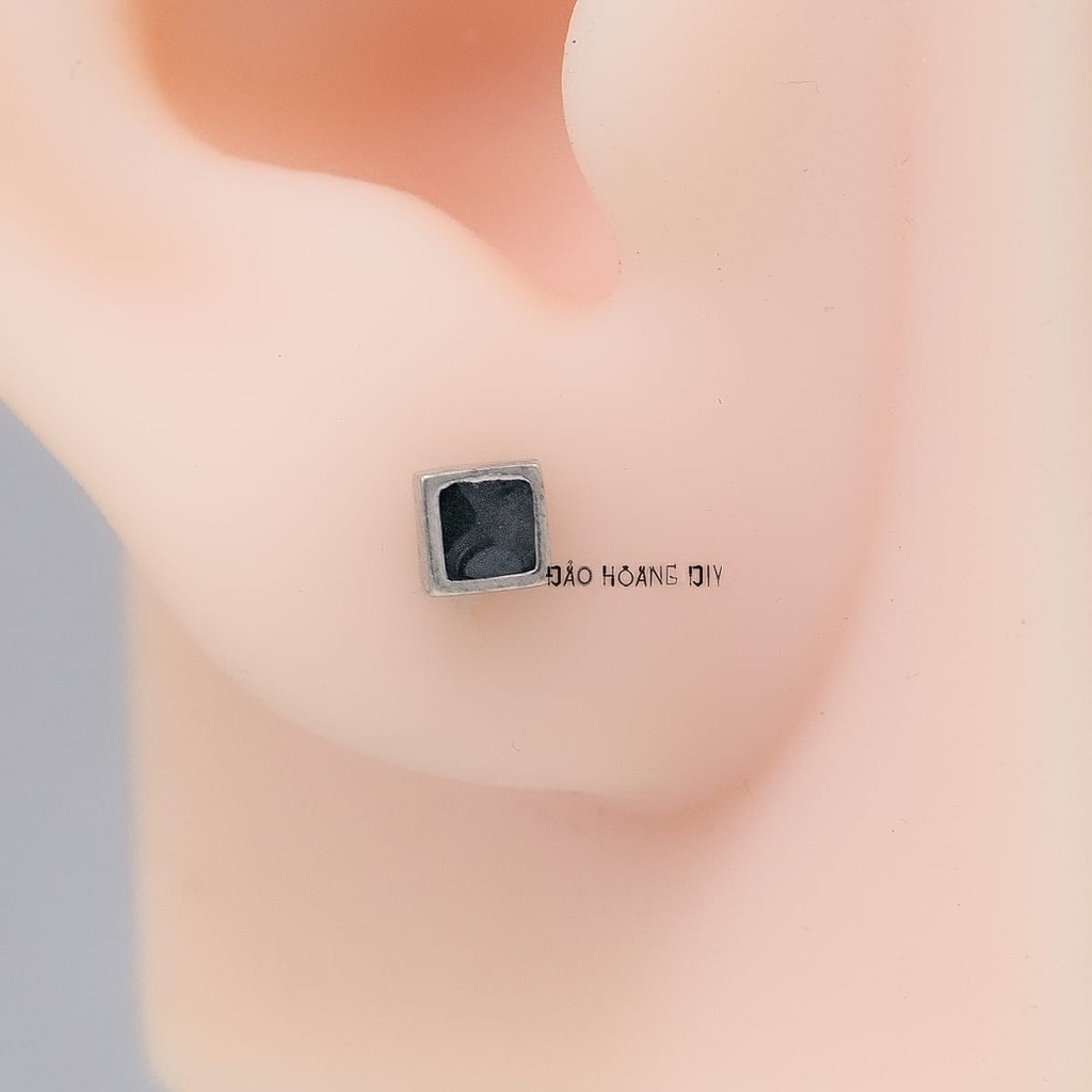 Bông Tai Bạc Nữ Kiểu Nụ Hình Học Nhỏ Xinh Dễ Thương H2410220075