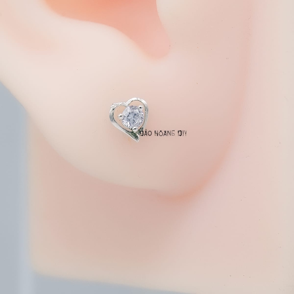 Bông Tai Bạc Nữ S925 Kiểu Đính Đá Nhỏ Xinh Nhiều Style H2410220068