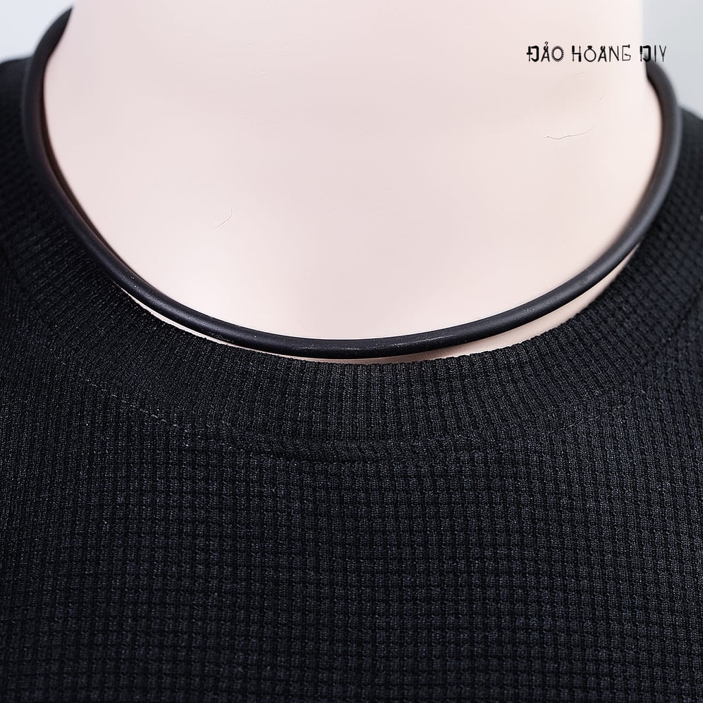 Dây Chuyền Da Nam Bọc Bạc Kiểu Trơn Đơn Giản D2411160026