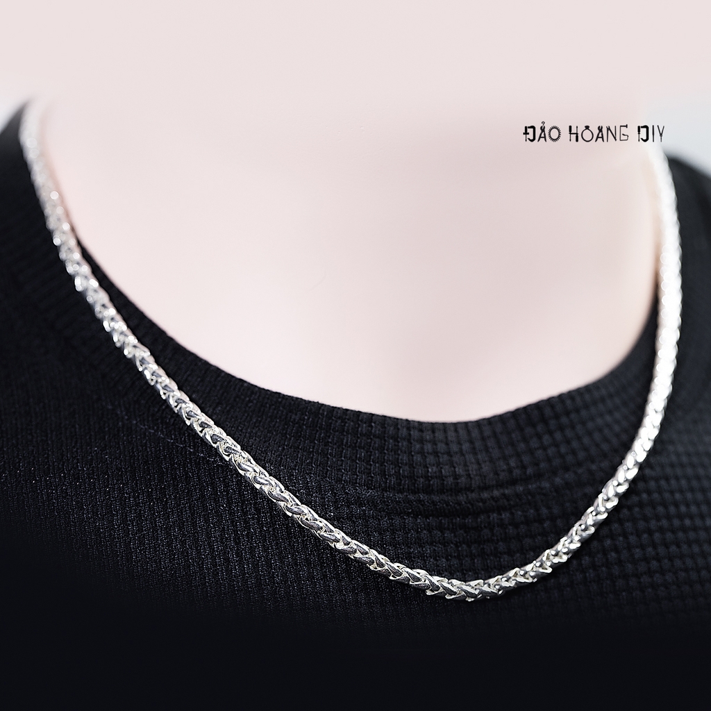 Dây Chuyền Bạc Nam Kiểu Dây Dừa Bền Đẹp Chắc Chắn D2411120053