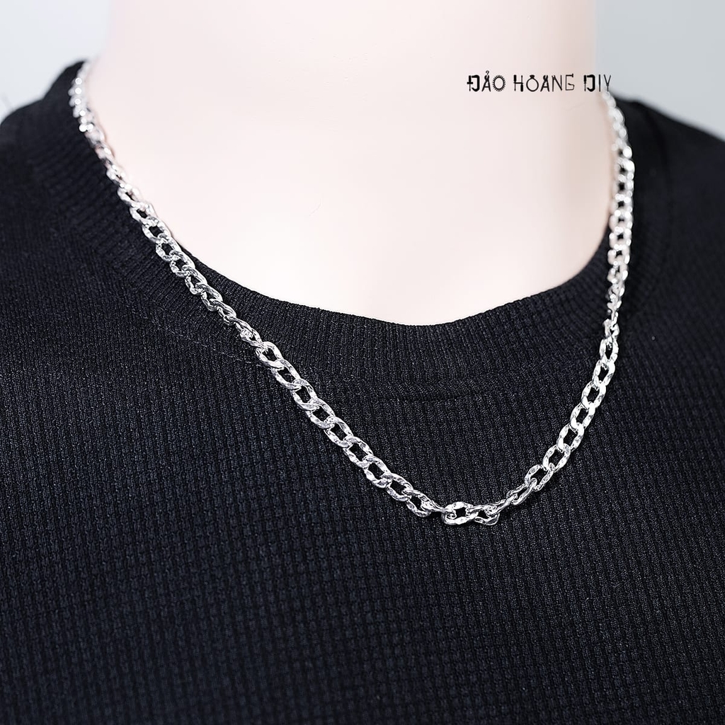 Dây Chuyền Bạc Nam Mắt Xích Thưa Nhiều Style D2411210011