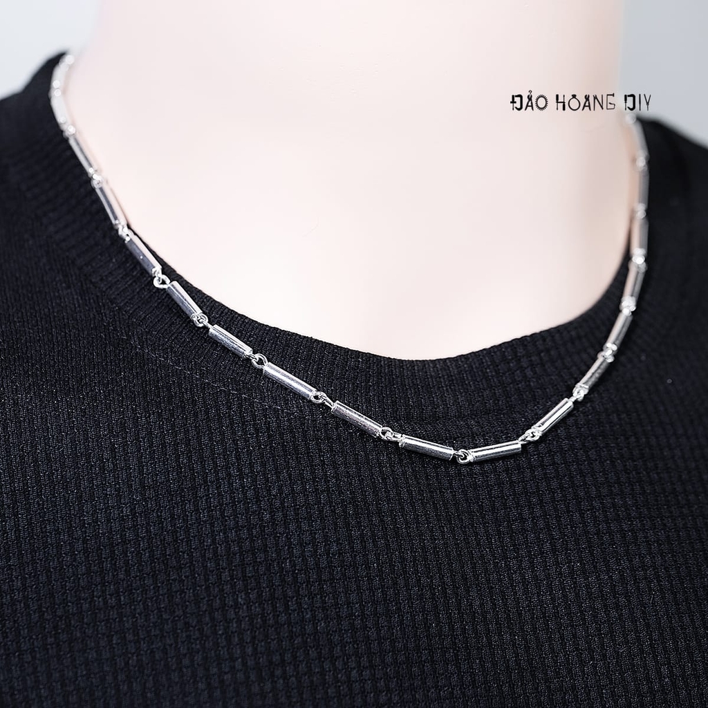 Dây Chuyền Bạc Nam Ống Đúc Trơn Dài D2411160030