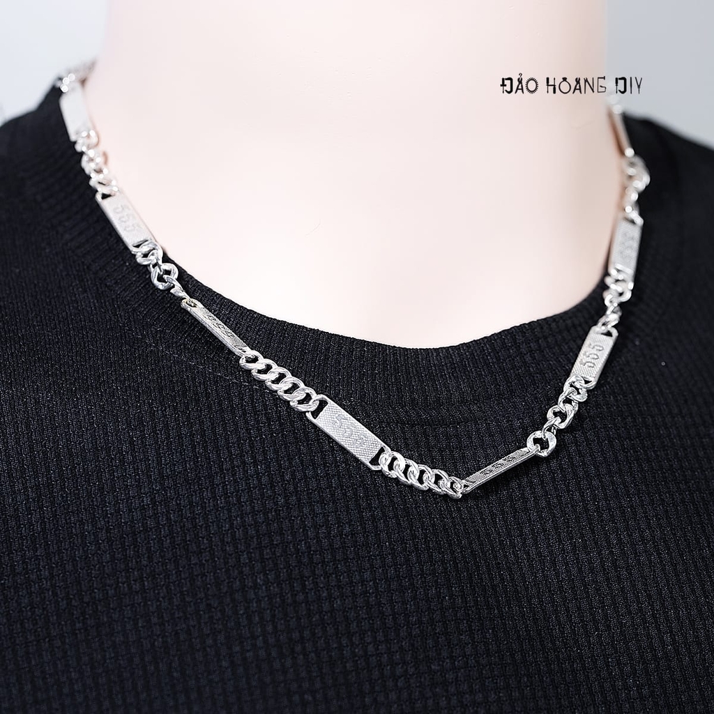 Dây Chuyền Bạc Nam Kiểu Dẹt Số 555 D2411210006