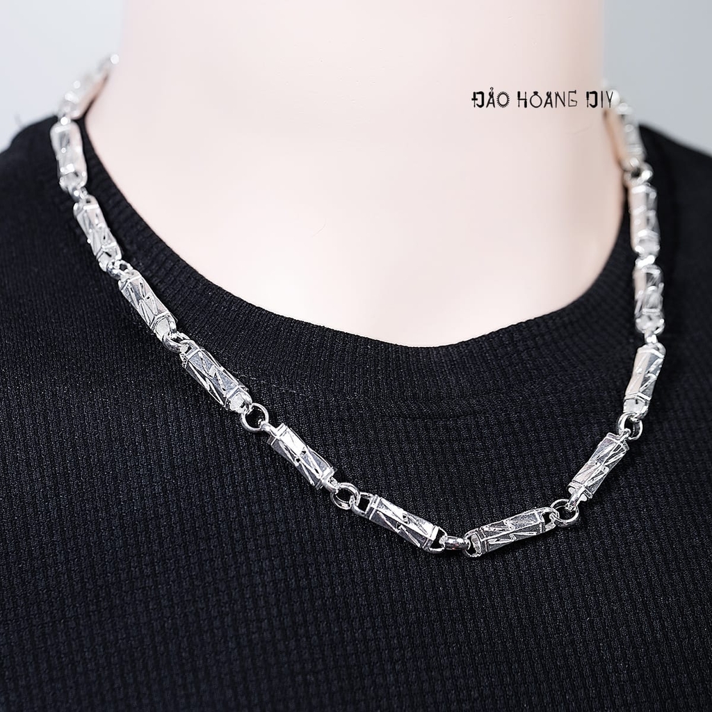 Dây Chuyền Bạc Nam Ống Đúc Hình Tia Chớp D2411220034