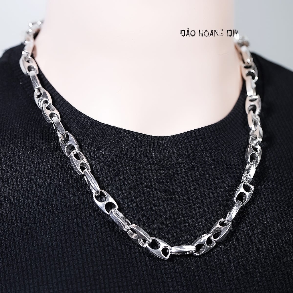 Dây Chuyền Bạc Nam Mắt Xích Kiểu Bản To Chắc Chắn D2411220030