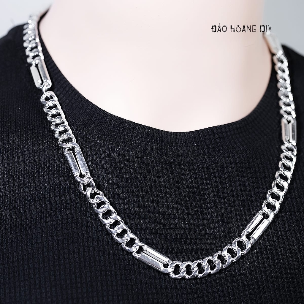 Dây Chuyền Bạc Nam Mắt Xích Dài Cứng Cáp Chắc Chắn D2411230002