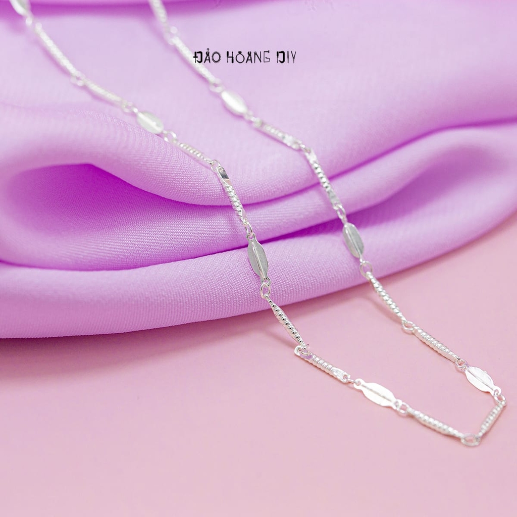 Dây Chuyền Bạc Nữ Kiểu Sợi Đặc Phay Kiểu Lò Xo Tinh Tế D2411160011