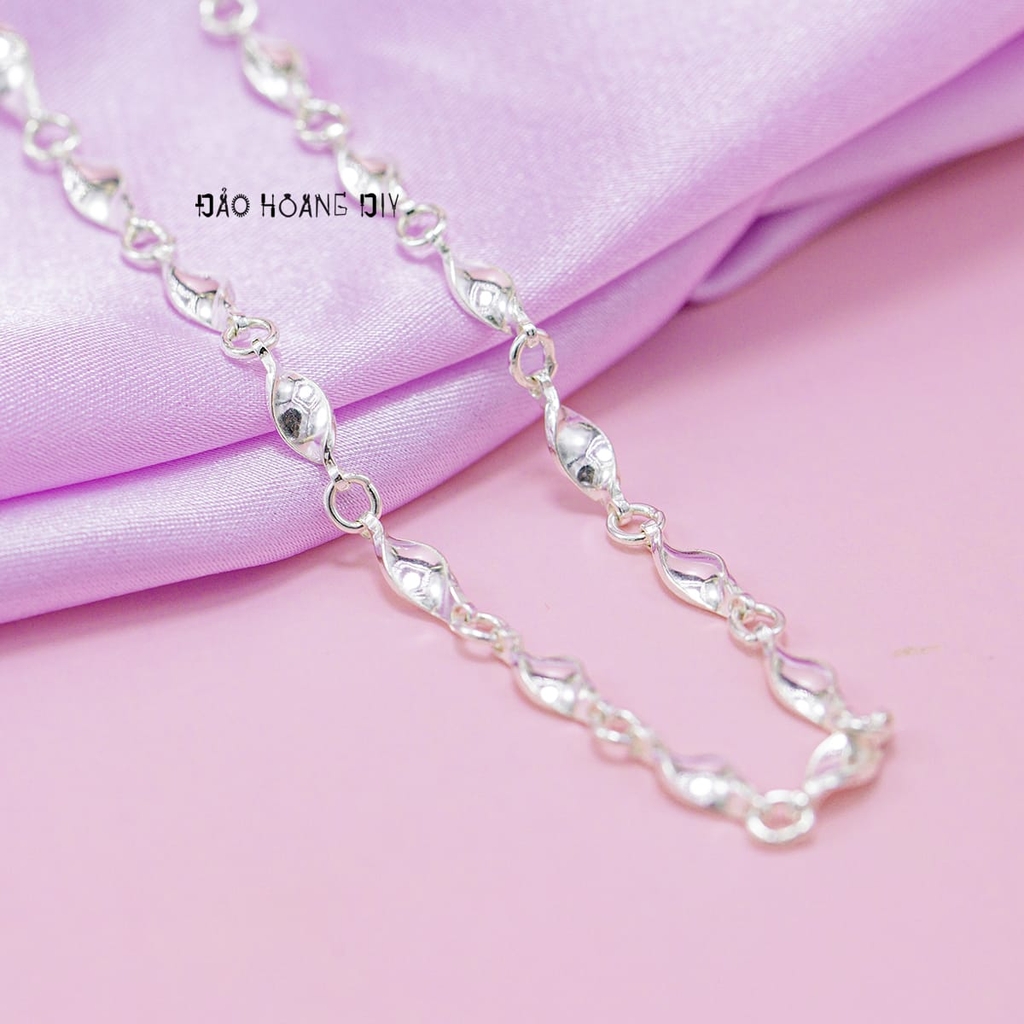 Dây Chuyền Bạc Ta Nữ Kiểu Sợi Xoắn Cứng Cáp Bền Đẹp D2411150037