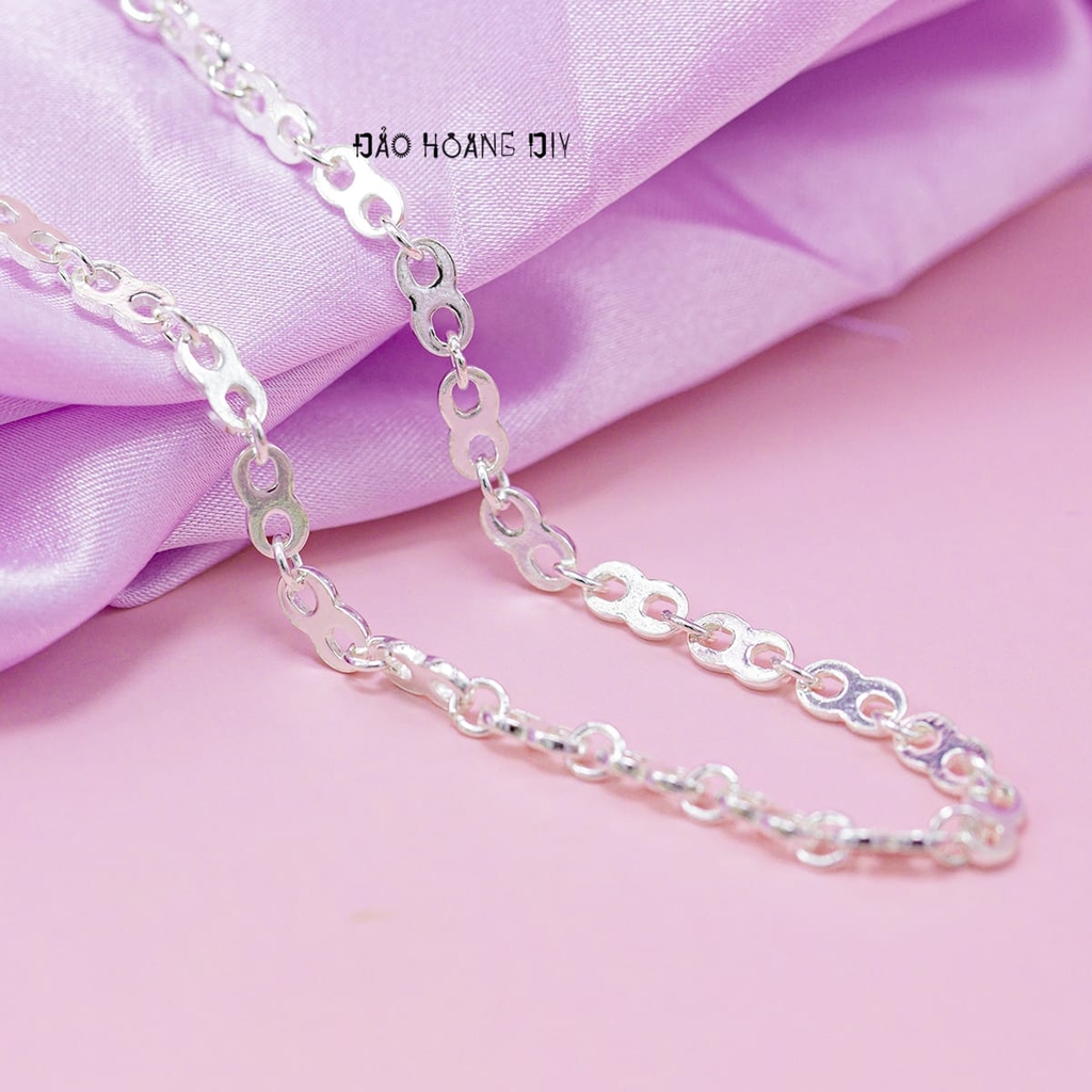 Dây Chuyền Bạc Ta Nữ Mắt Xích Vô Cực Dày Dặn Cứng Cáp