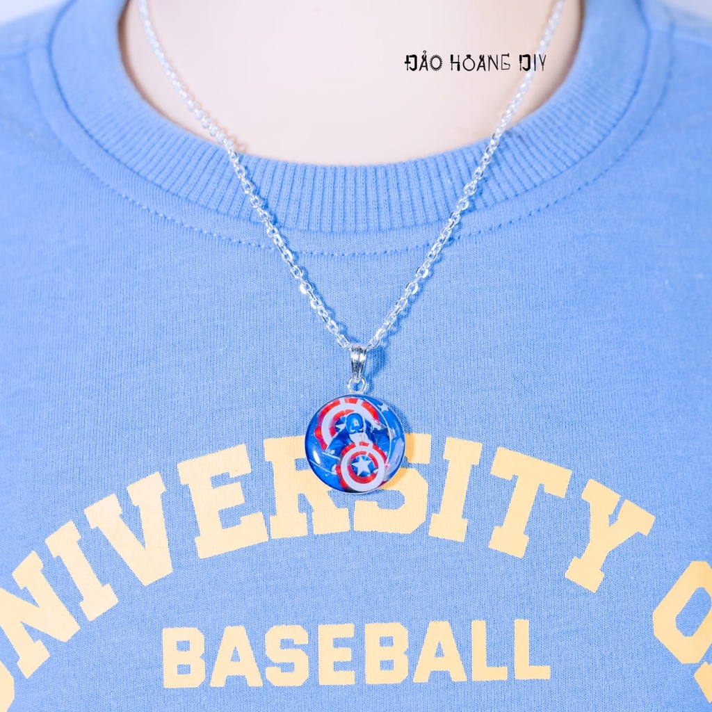 Dây Chuyền Bạc S925 Cho Bé Trai Hình Thuyền Trưởng America Khỏe Khoắn Mạnh Mẽ D2411090012