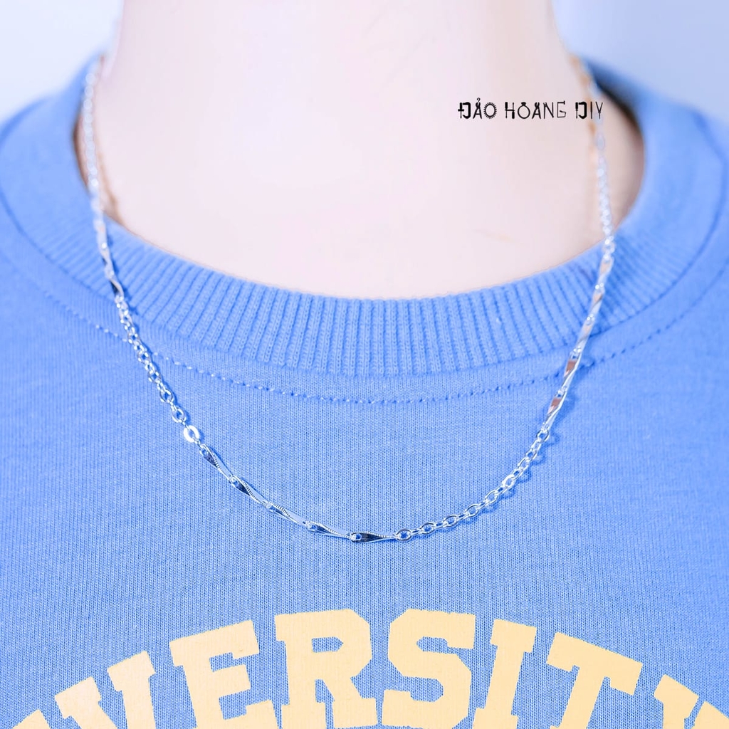 Dây Chuyền Bạc Cho Bé Sợi Nhỏ Đặc Chắc Chắn Bền Đẹp  D2411120024