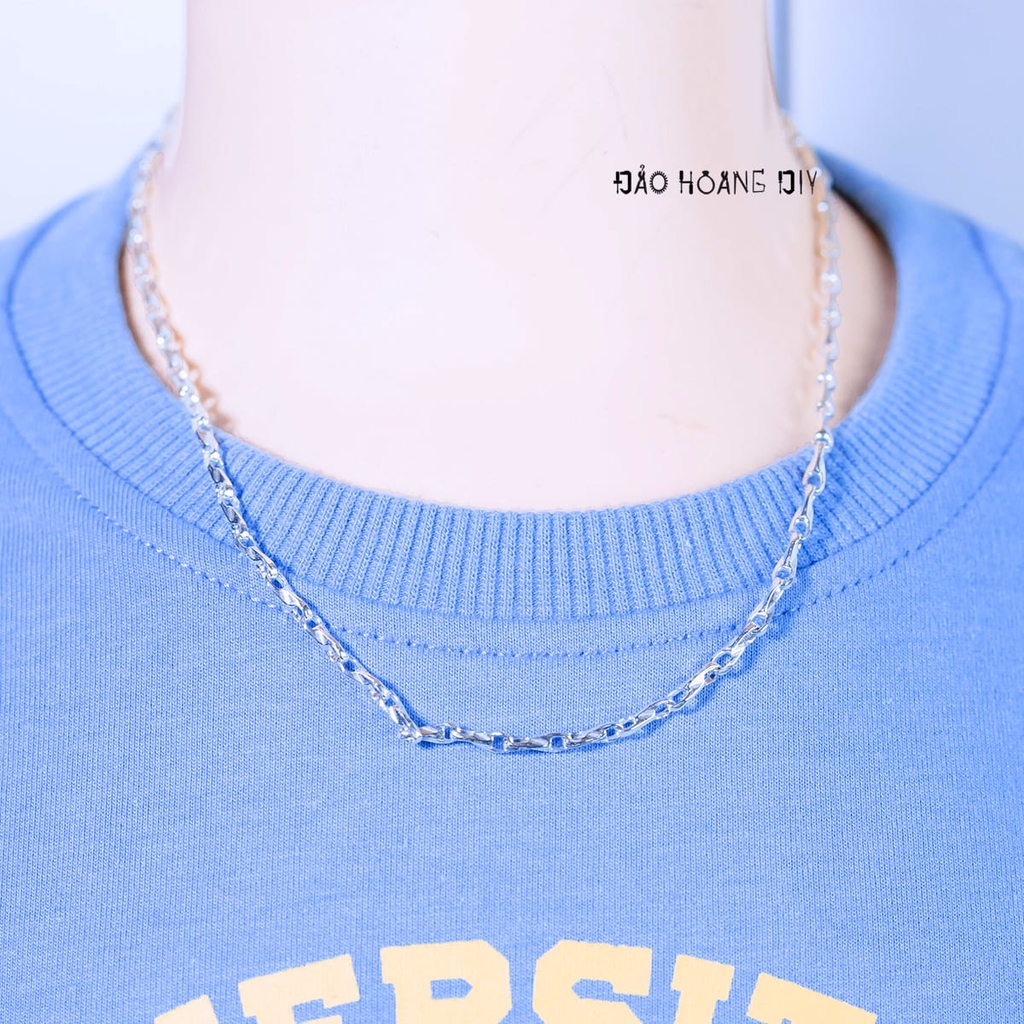 Dây Chuyền Bạc Cho Bé Kiểu Ống Đúc Chữ Love Xinh Xắn D2411120002