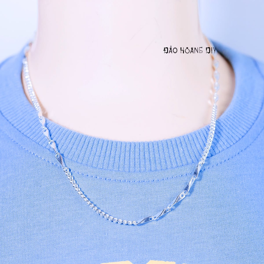 Dây Chuyền Bạc Cho Bé Sợi Nhỏ Đặc Chắc Chắn Bền Đẹp  D2411120023