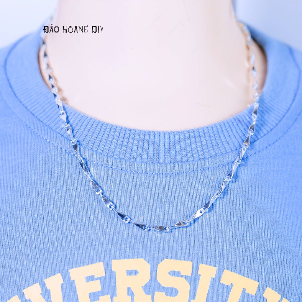 Dây Chuyền Bạc Cho Bé Sợi Nhỏ Đặc Chắc Chắn Bền Đẹp  D2411120022