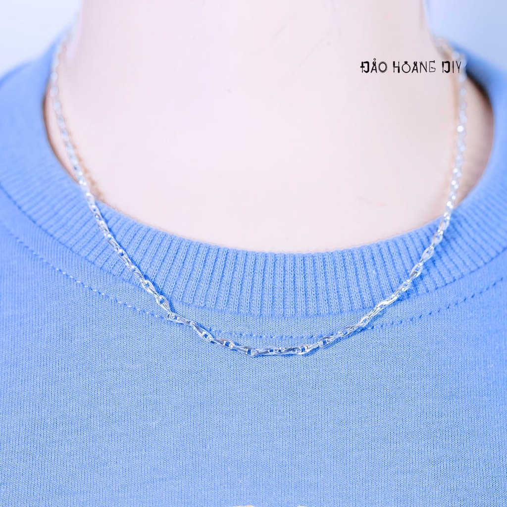 Dây Chuyền Bạc Cho Bé Sợi Nhỏ Đặc Chắc Chắn Bền Đẹp  D2411120019