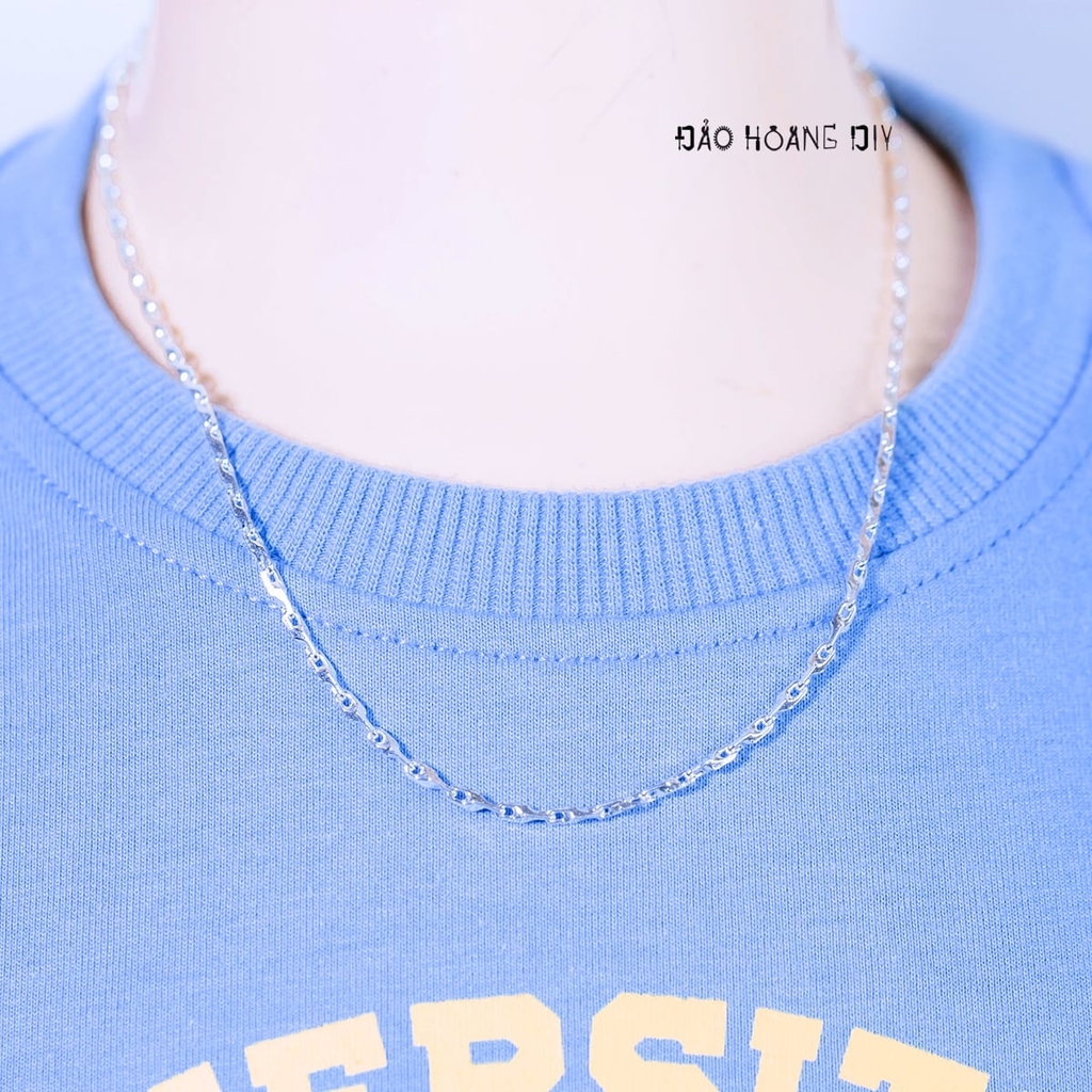 Dây Chuyền Bạc Cho Bé Sợi Nhỏ Đặc Chắc Chắn Bền Đẹp  D2411120020