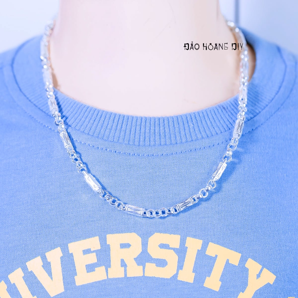 Dây Chuyền Bạc Cho Bé Kiểu Ống Đúc Cứng Cáp Nhiều Style D2411090024