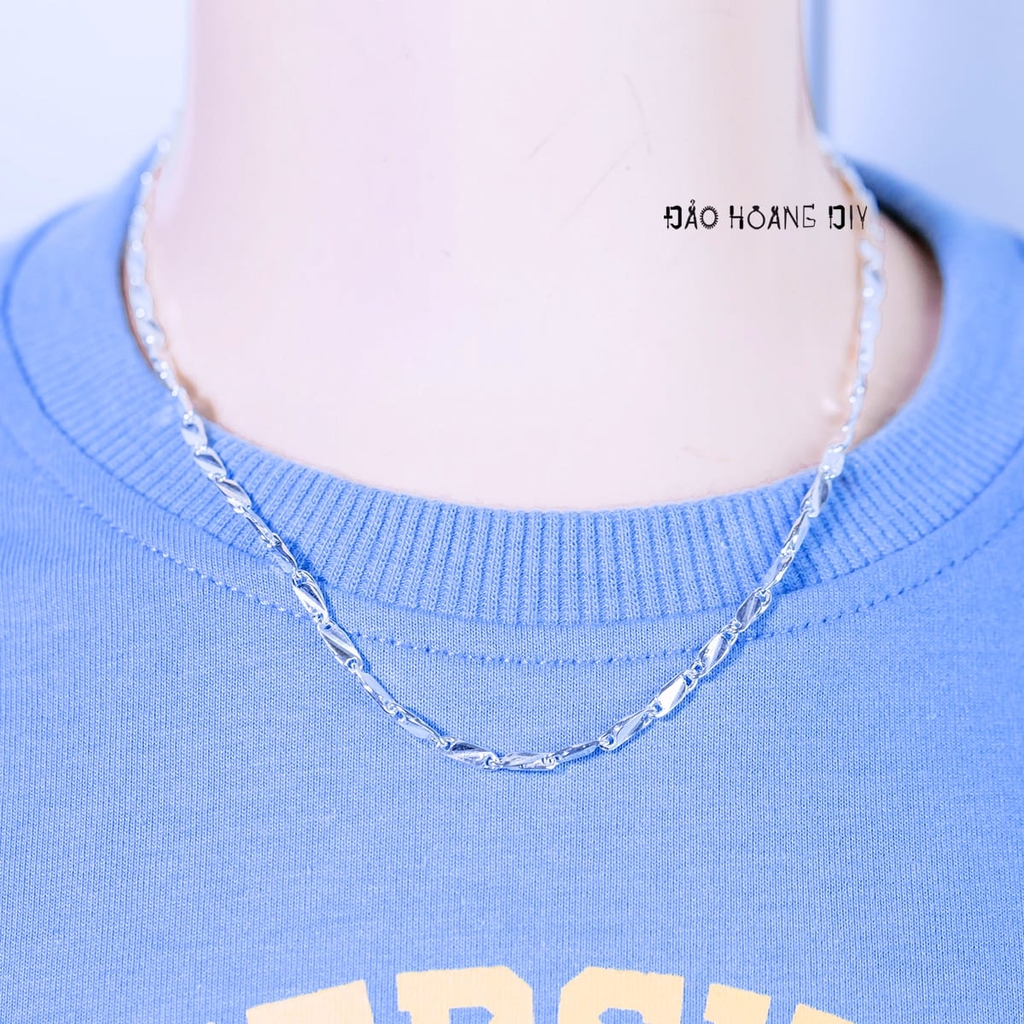 Dây Chuyền Bạc Cho Bé Kiểu Dây Mè Dẹt Chắc Chắn Nhiều Style D2411120033