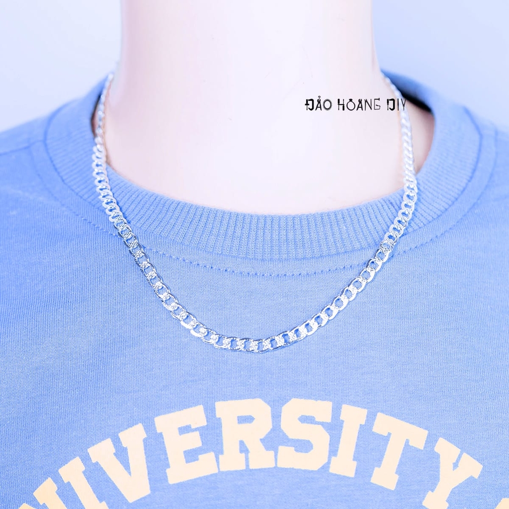 Dây Chuyền Bạc Cho Bé Kiểu Mắt Xích Thưa Tinh Tế