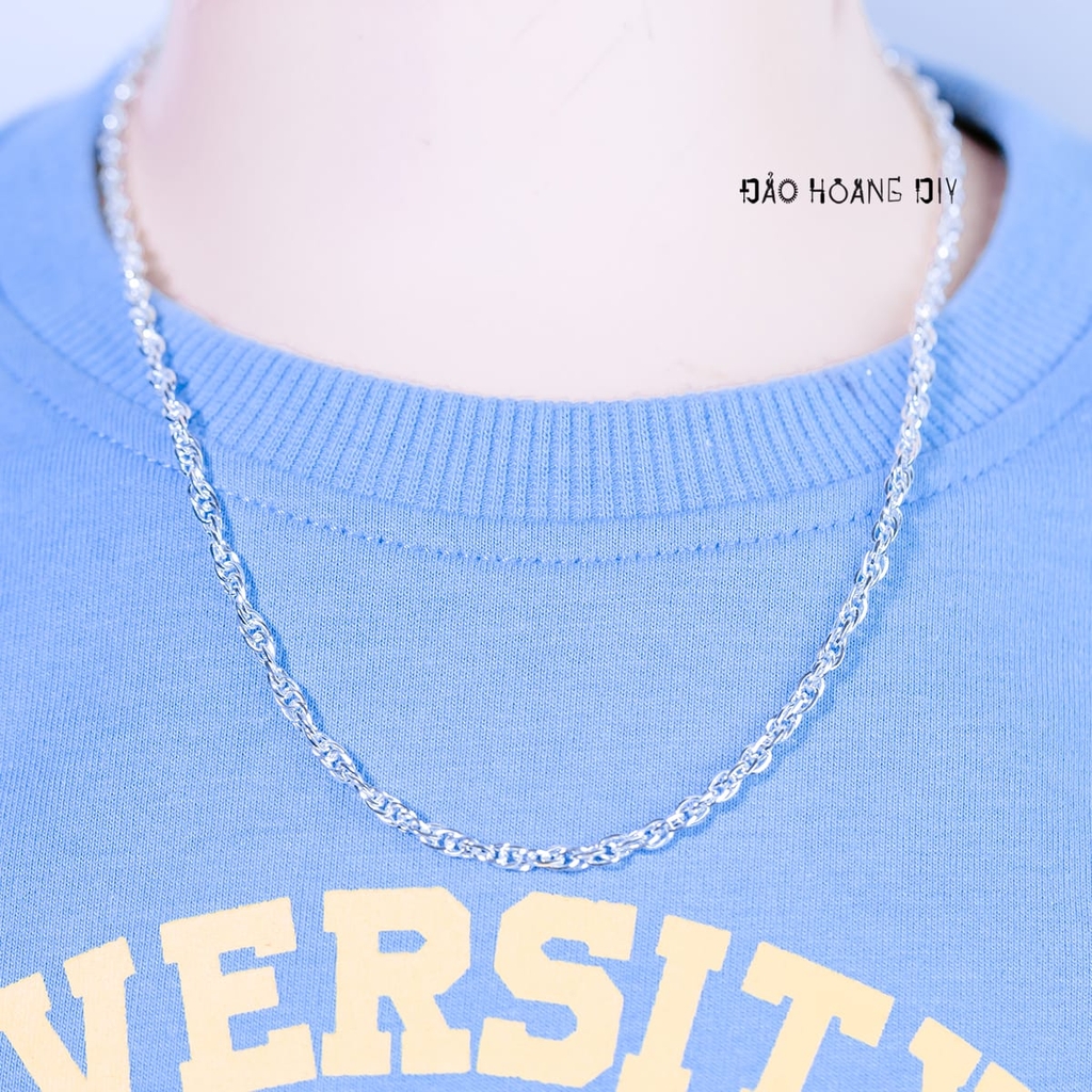 Dây Chuyền Bạc Cho Bé Kiểu Dây Xoắn Bền Đẹp Chắc Chắn