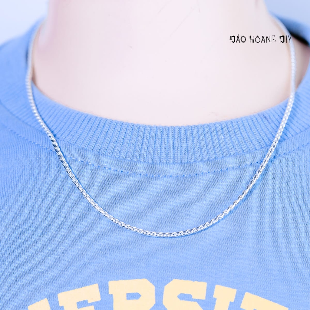 Dây Chuyền Bạc Cho Bé Mắt Kiểu Dây Tròn Xoắn Sợi Tinh Tế D2411120044