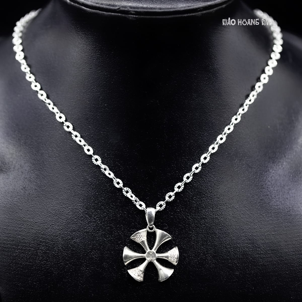 Mặt Dây Chuyền Bạc Nữ S925 Hoa 6 Cánh Xòe M2409240043