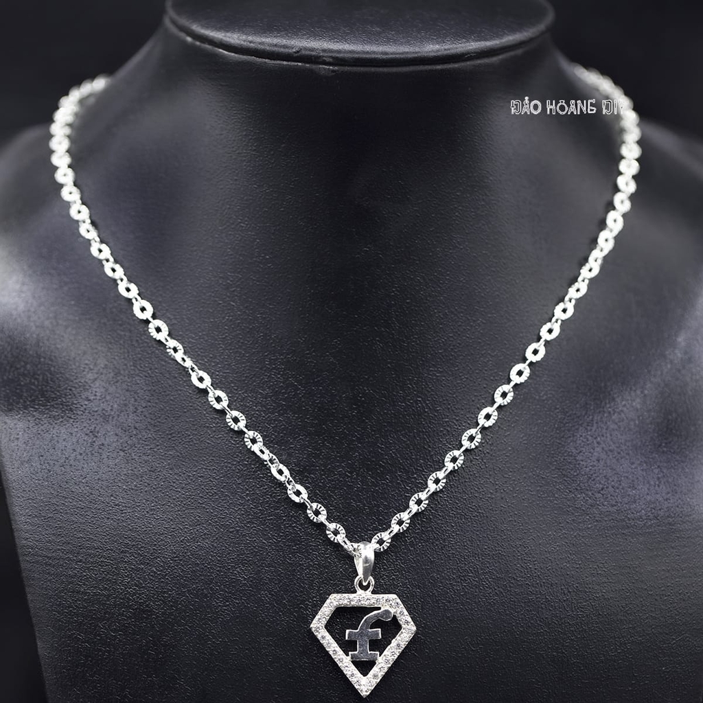 Mặt Dây Chuyền Bạc Nữ Hình Viên Kim Cương Đính Đá Lấp Lánh M2409230077
