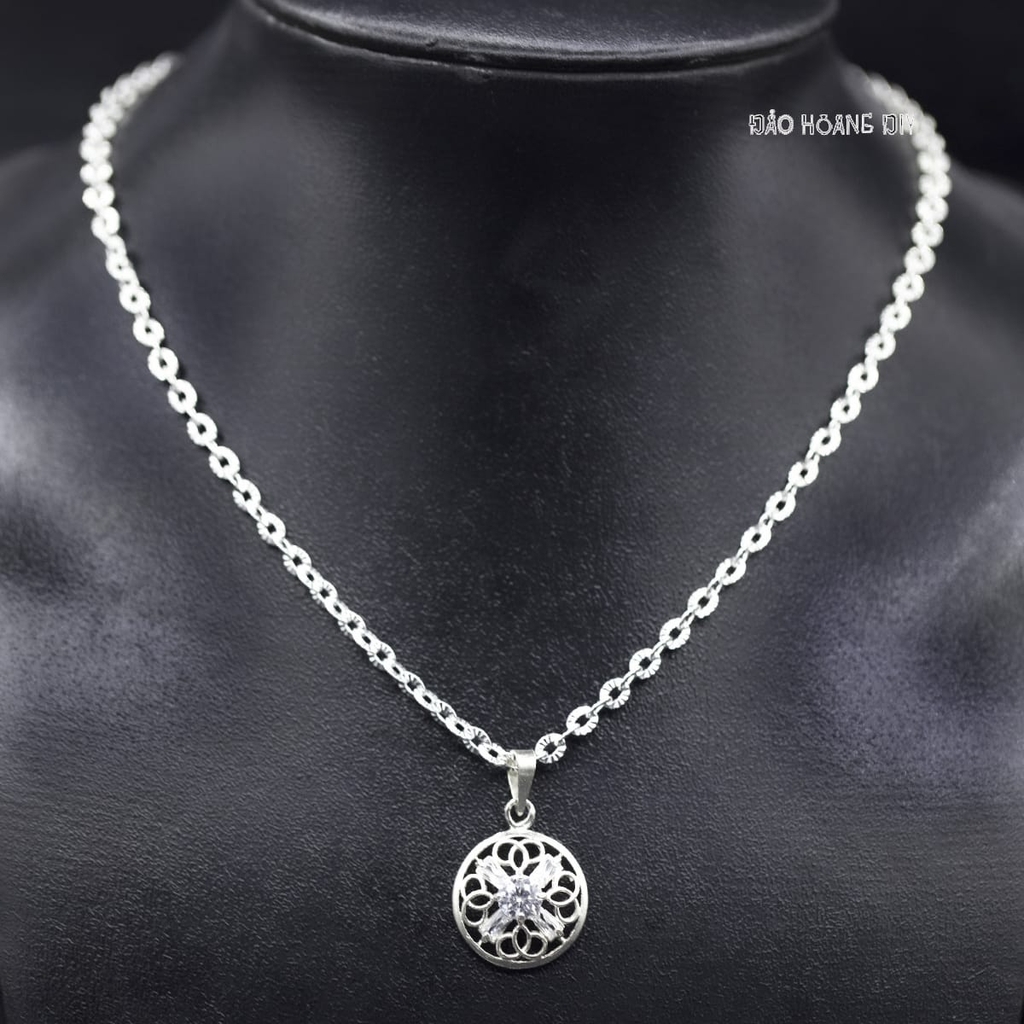 Mặt Dây Chuyền Bạc Nữ Tròn Thiết Kế Tỉ Mỉ Tinh Tế M2409230027