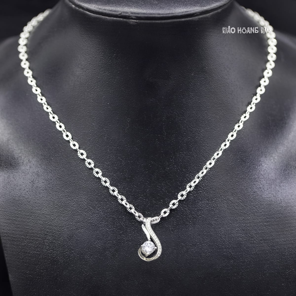 Mặt Dây Chuyền Bạc Nữ S925 Chiếc Lá Nhỏ Uốn Lượn M2409230047