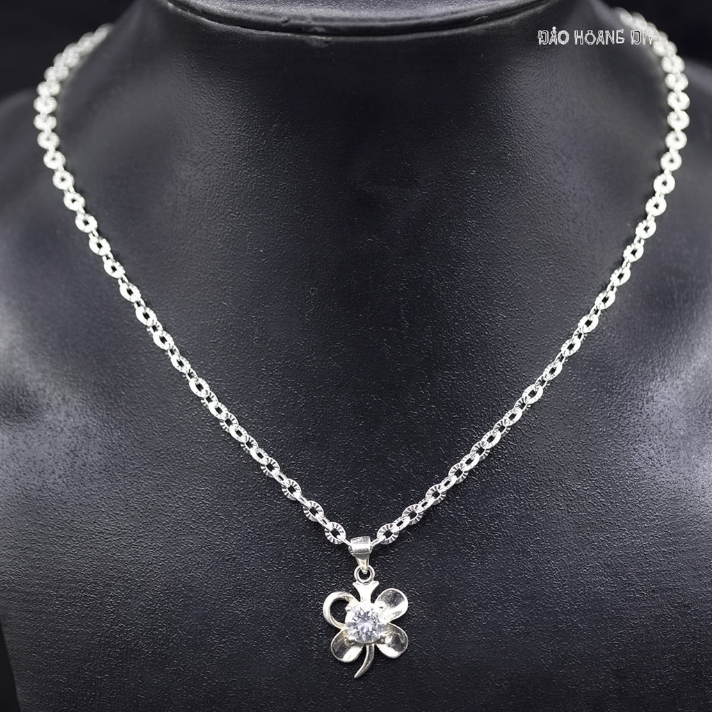 Mặt Dây Chuyền Bạc Nữ S925 Cánh Bướm Trơn Đá 7 Ly M2409230023