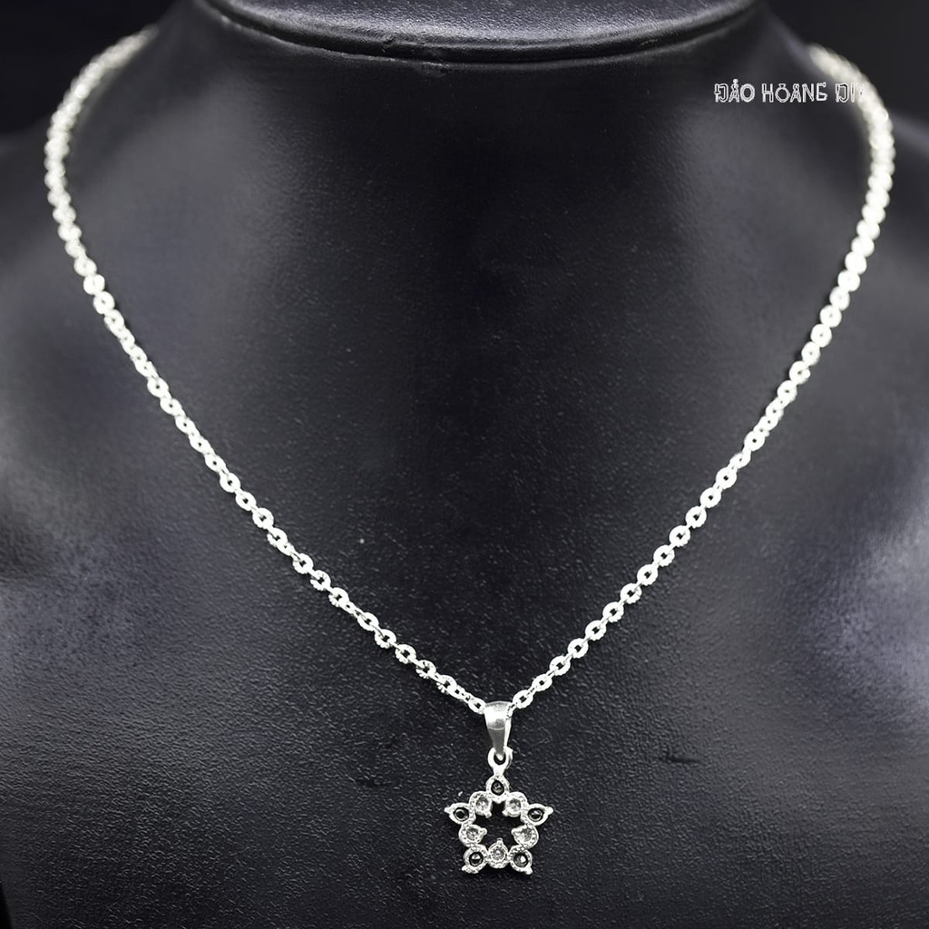 Mặt Dây Chuyền Bạc Nữ Hình Ngôi Sao 5 Cánh Sáng Tạo M2409210017