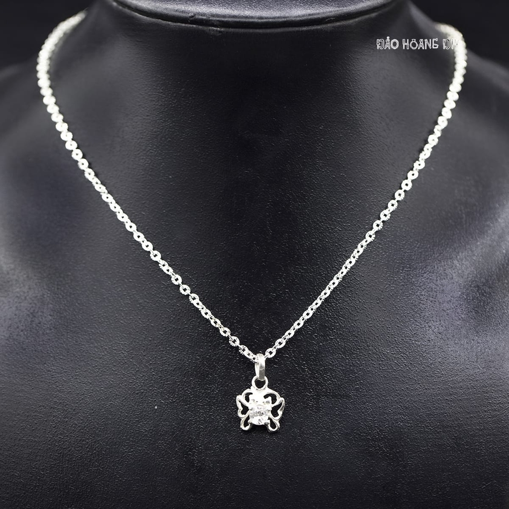 Mặt Dây Chuyền Bạc Nữ Thiết Kế Mặt Mèo Đính Đá M2409210042