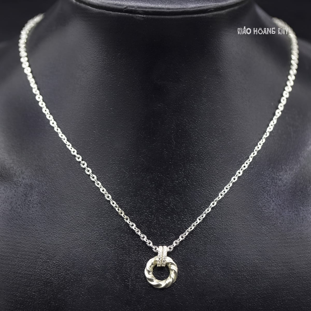 Mặt Dây Chuyền Bạc Nữ Hình Tròn Dạng Xoắn M2409210028