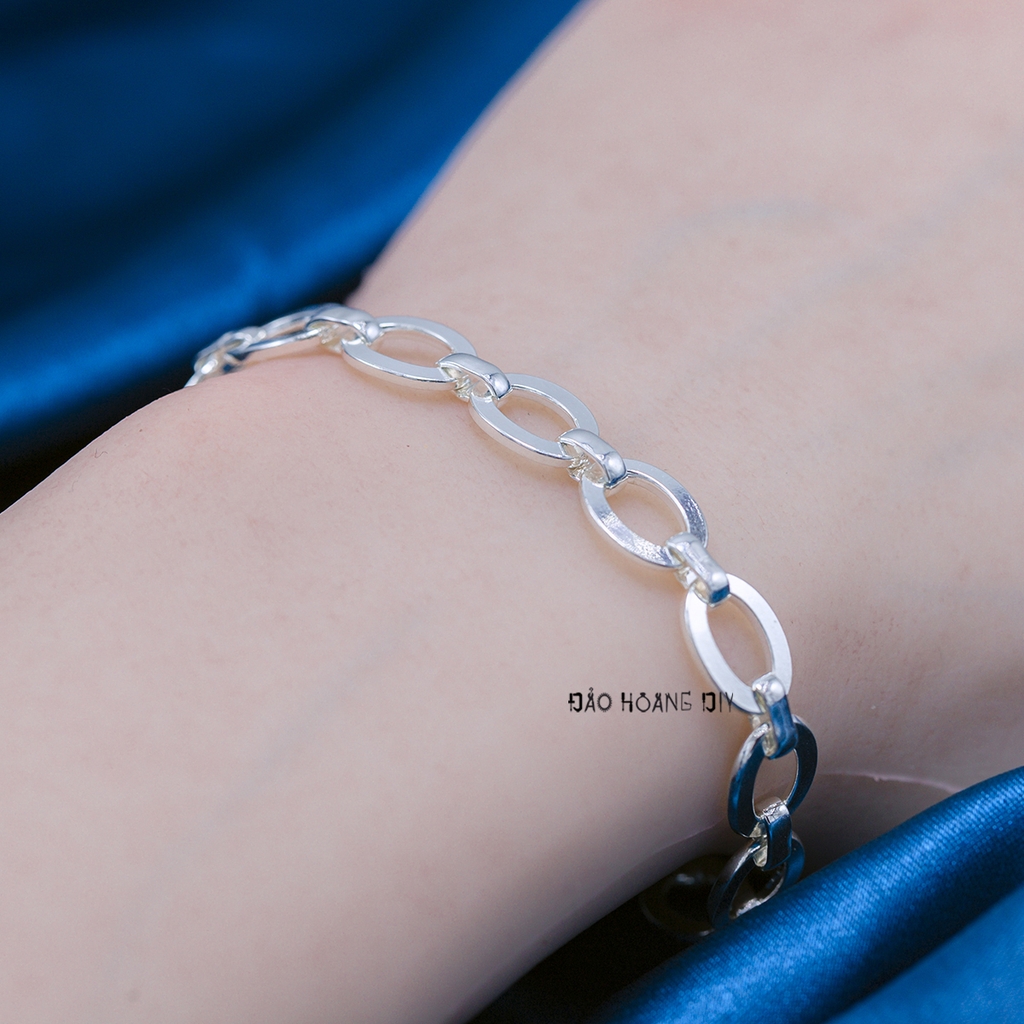 Lắc Tay Bạc Nữ Dạng Móc Hình Trụ L2410060027