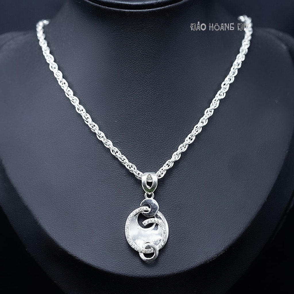 Mặt Dây Chuyền Bạc Nữ S925 Số 6 Và Mặt Trăng Nhỏ M2409230074